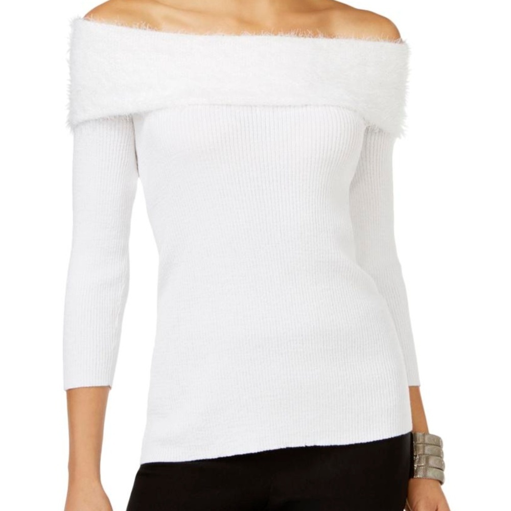 NY Collection women XL sweater cowl neck metallic